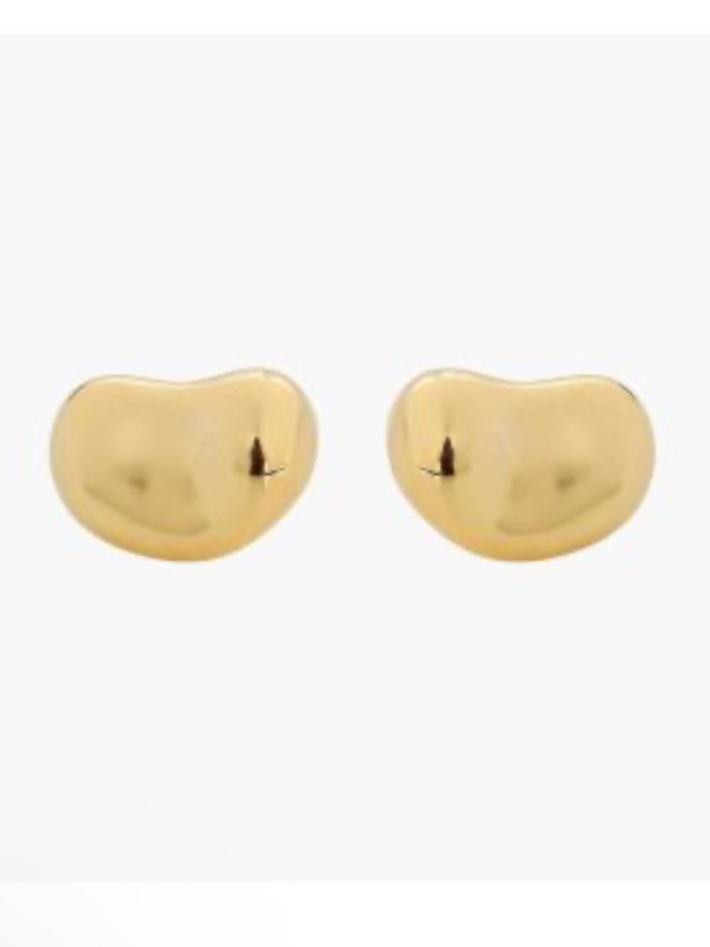 Dainty Gold Bean-Shaped Stud Earrings